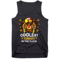 Cutest Turkey In The Flock Retro Toddler Girls Funny Thanksgiving Tank Top