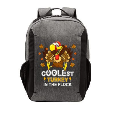 Cutest Turkey In The Flock Retro Toddler Girls Funny Thanksgiving Vector Backpack