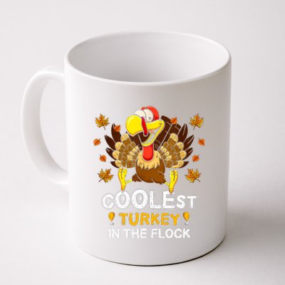 Cutest Turkey In The Flock Retro Toddler Girls Funny Thanksgiving Coffee Mug