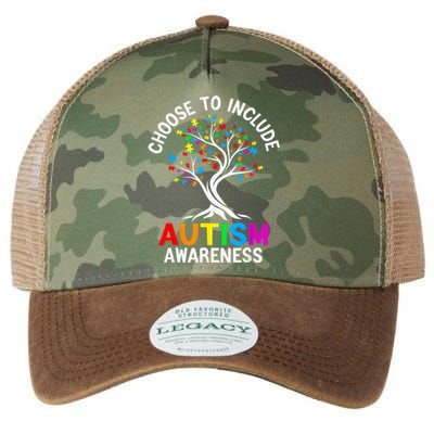 Choose To Include For Autism Teacher Special Education SPED Legacy Tie Dye Trucker Hat