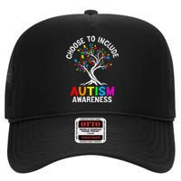 Choose To Include For Autism Teacher Special Education SPED High Crown Mesh Back Trucker Hat