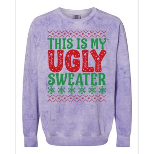 Cool This Is My Ugly Christmas Sweater Colorblast Crewneck Sweatshirt