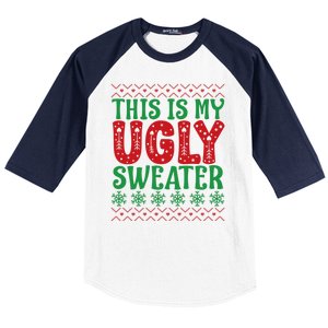 Cool This Is My Ugly Christmas Sweater Baseball Sleeve Shirt