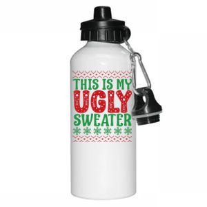 Cool This Is My Ugly Christmas Sweater Aluminum Water Bottle