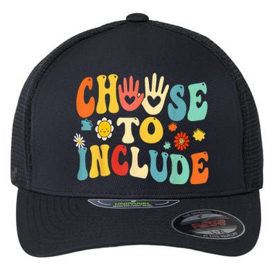 Choose To Include For Autism Teacher Special Education SPED Flexfit Unipanel Trucker Cap