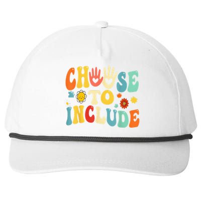 Choose To Include For Autism Teacher Special Education SPED Snapback Five-Panel Rope Hat