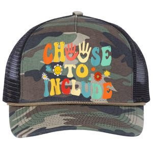 Choose To Include For Autism Teacher Special Education SPED Retro Rope Trucker Hat Cap