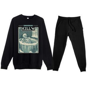 ChillN Till ItS KillN Cold Plunge Funny Ice Bath Premium Crewneck Sweatsuit Set