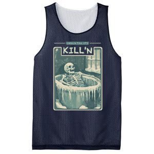 ChillN Till ItS KillN Cold Plunge Funny Ice Bath Mesh Reversible Basketball Jersey Tank