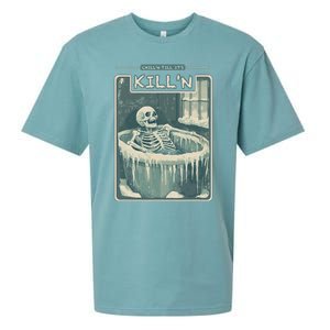 ChillN Till ItS KillN Cold Plunge Funny Ice Bath Sueded Cloud Jersey T-Shirt