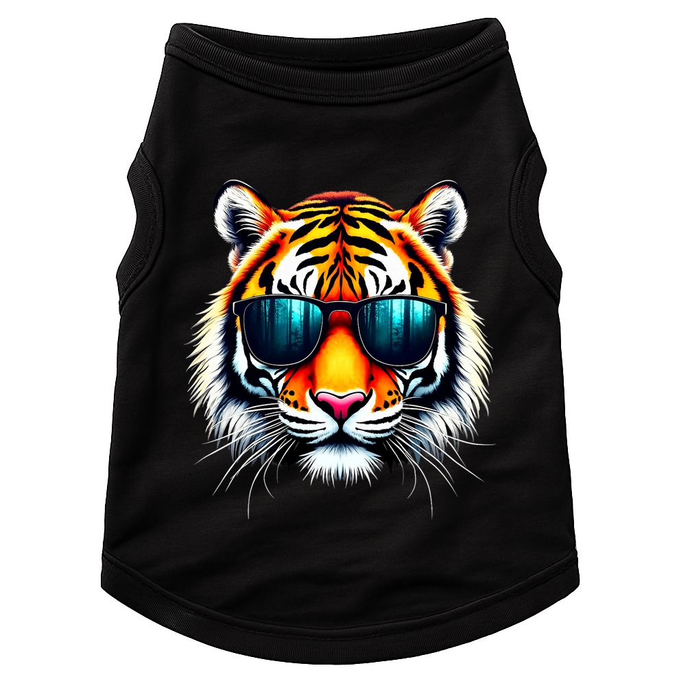 Cool Tiger In Sunglasses Graphic Tigers Doggie Tank