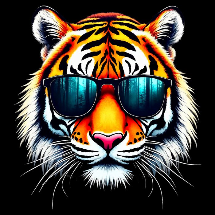 Cool Tiger In Sunglasses Graphic Tigers Cooling Performance Crew T-Shirt
