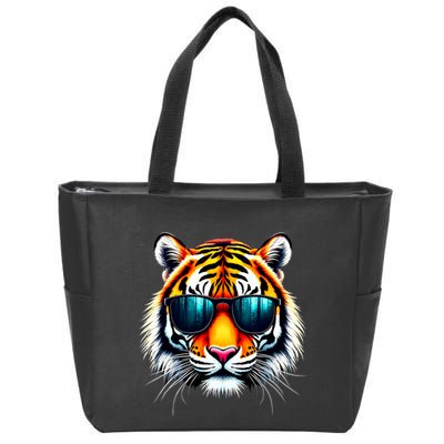 Cool Tiger In Sunglasses Graphic Tigers Zip Tote Bag