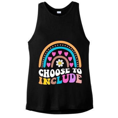 Choose To Include Colorful Rainbow Ladies PosiCharge Tri-Blend Wicking Tank
