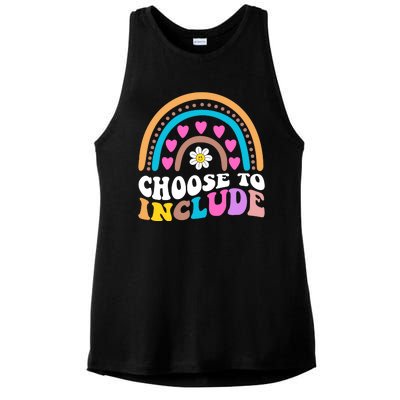 Choose To Include Colorful Rainbow Ladies PosiCharge Tri-Blend Wicking Tank