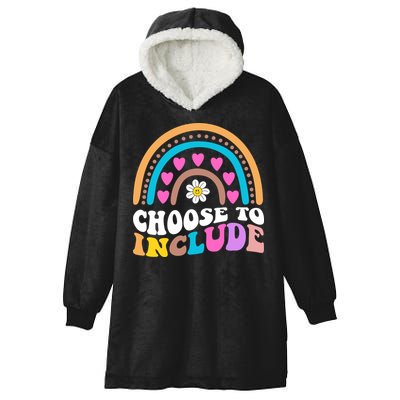 Choose To Include Colorful Rainbow Hooded Wearable Blanket