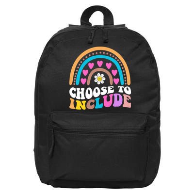 Choose To Include Colorful Rainbow 16 in Basic Backpack