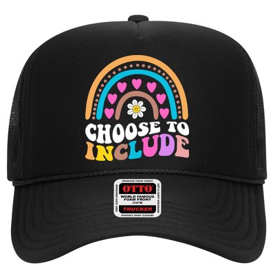 Choose To Include Colorful Rainbow Trucker Hat
