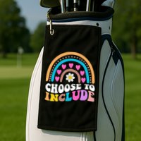 Choose To Include Colorful Rainbow Golf Towel