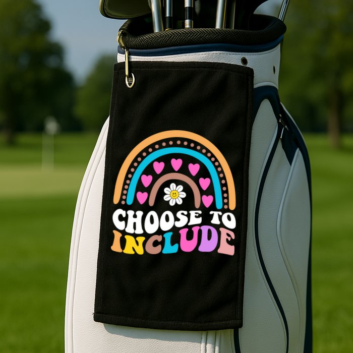 Choose To Include Colorful Rainbow Golf Towel