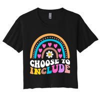 Choose To Include Colorful Rainbow Crop Top