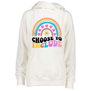 Choose To Include Colorful Rainbow Womens Funnel Neck Pullover Hood