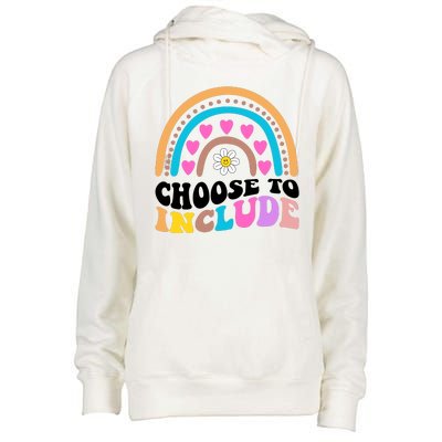 Choose To Include Colorful Rainbow Womens Funnel Neck Pullover Hood