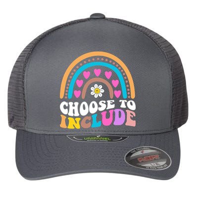 Choose To Include Colorful Rainbow Flexfit Unipanel Trucker Cap