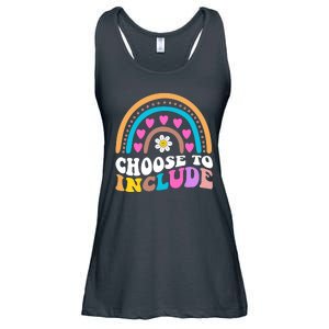 Choose To Include Colorful Rainbow Ladies Essential Flowy Tank