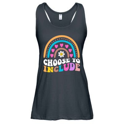 Choose To Include Colorful Rainbow Ladies Essential Flowy Tank