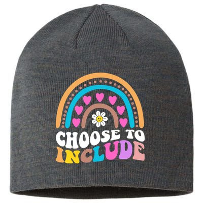 Choose To Include Colorful Rainbow Sustainable Beanie