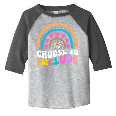 Choose To Include Colorful Rainbow Toddler Fine Jersey T-Shirt