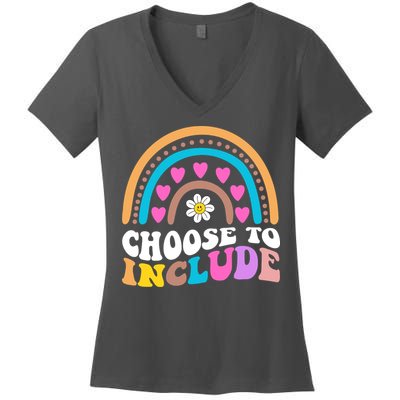 Choose To Include Colorful Rainbow Women's V-Neck T-Shirt