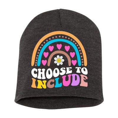 Choose To Include Colorful Rainbow Short Acrylic Beanie