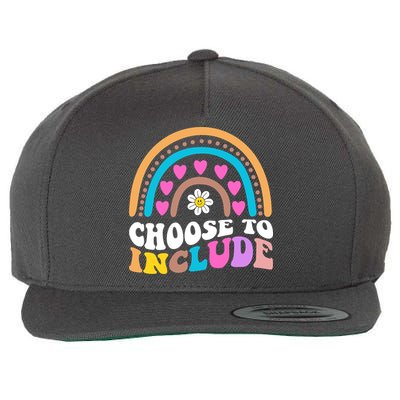 Choose To Include Colorful Rainbow Wool Snapback Cap