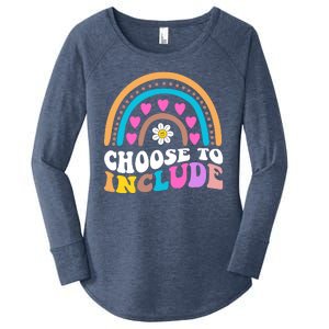 Choose To Include Colorful Rainbow Women's Perfect Tri Tunic Long Sleeve Shirt