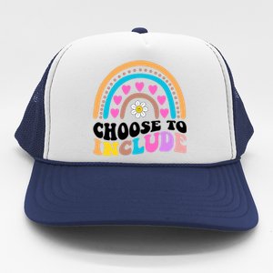 Choose To Include Colorful Rainbow Trucker Hat