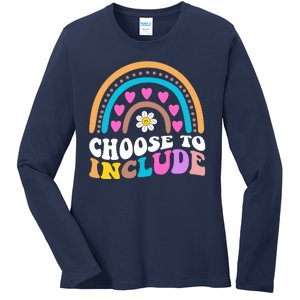 Choose To Include Colorful Rainbow Ladies Long Sleeve Shirt