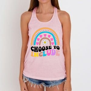 Choose To Include Colorful Rainbow Women's Knotted Racerback Tank