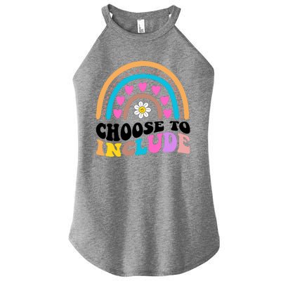 Choose To Include Colorful Rainbow Women’s Perfect Tri Rocker Tank