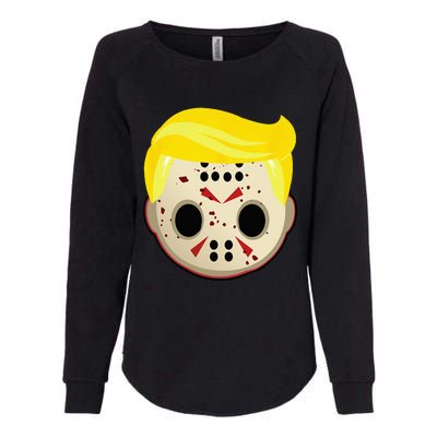 Cute Trump In Hockey Mask Funny Halloween Horror Womens California Wash Sweatshirt