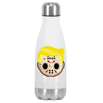 Cute Trump In Hockey Mask Funny Halloween Horror Stainless Steel Insulated Water Bottle