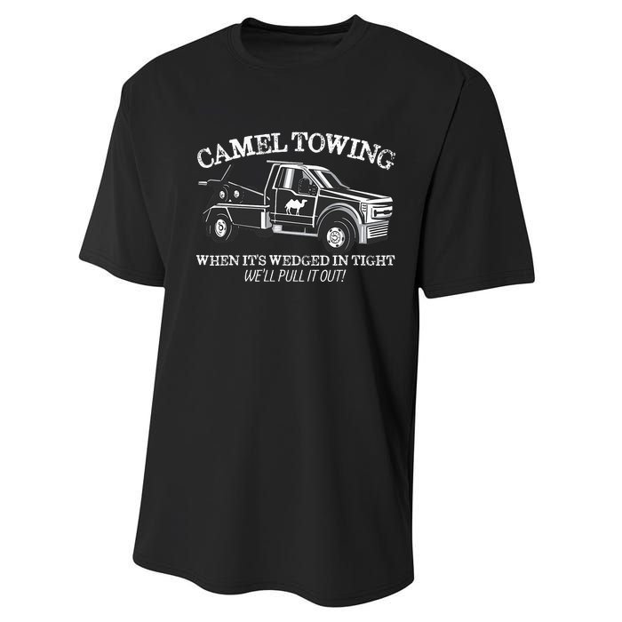 Camel Towing Inappropriate Humor Adult Humor Camel Towing Performance Sprint T-Shirt