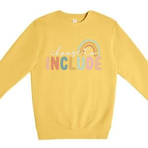 Choose To Include Special Education Teacher Autism Awareness Premium Crewneck Sweatshirt