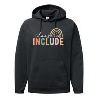 Choose To Include Special Education Teacher Autism Awareness Performance Fleece Hoodie