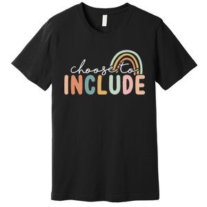 Choose To Include Special Education Teacher Autism Awareness Premium T-Shirt