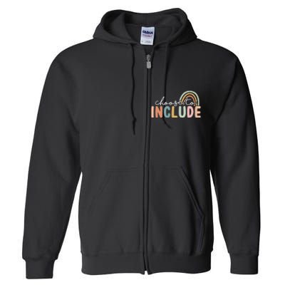 Choose To Include Special Education Teacher Autism Awareness Full Zip Hoodie