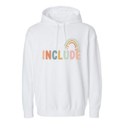 Choose To Include Special Education Teacher Autism Awareness Garment-Dyed Fleece Hoodie