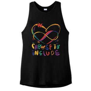 Choose To Include Autism Awareness Teacher Special Education Ladies PosiCharge Tri-Blend Wicking Tank