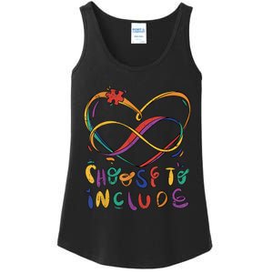 Choose To Include Autism Awareness Teacher Special Education Ladies Essential Tank